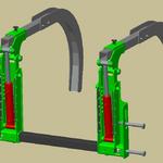 John Deere Grapple Attachment for Compact Utility Tractors.  Can be used with Forks or Buckets.  Completely adjustable "up and down" with adjustable "grapple length".