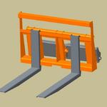 Kubota BX Series Pallet Forks with ultra light weight sheetmetal forks.